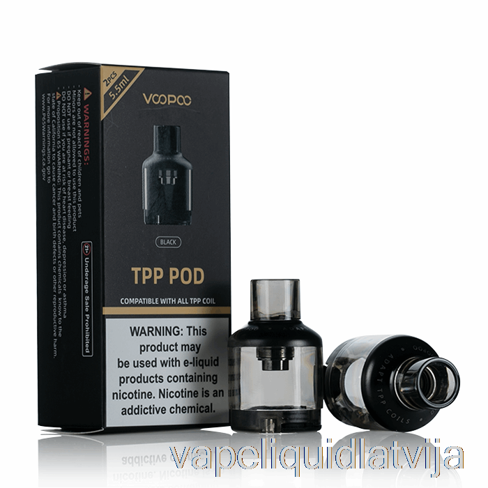 Voopoo Tpp Nomaiņa Pods Black Vape šķidrums